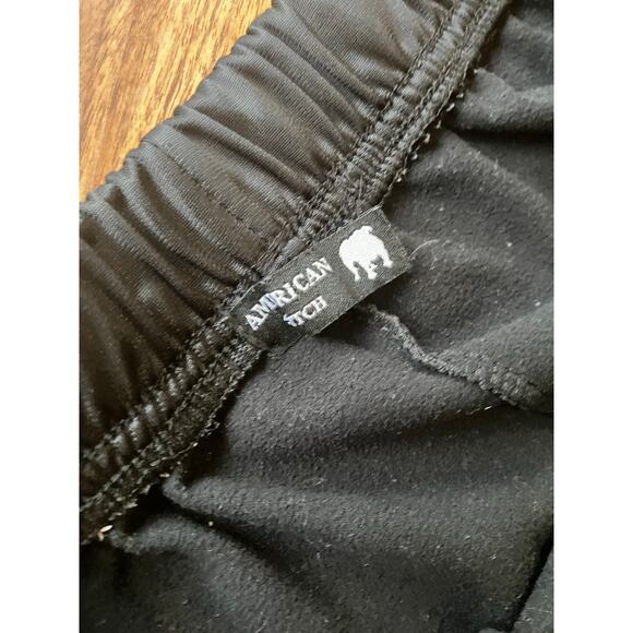 American Stitch Men's Track Pants Small Black Red Flames Drawstring Sweatpants - Picture 6 of 9